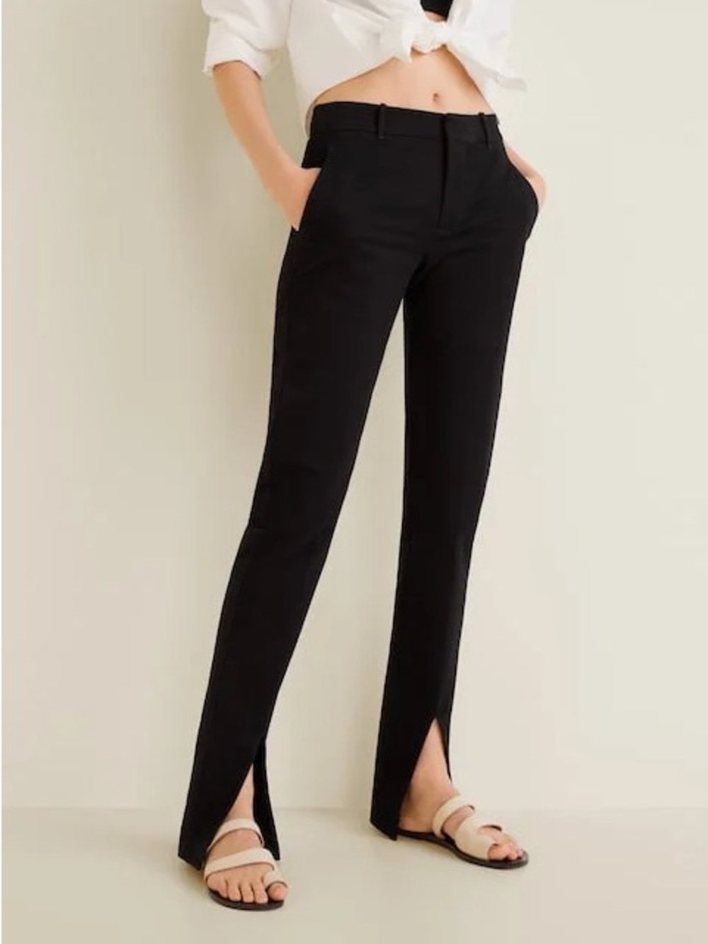 Mango Split Hem Pants - Picture 3 of 4